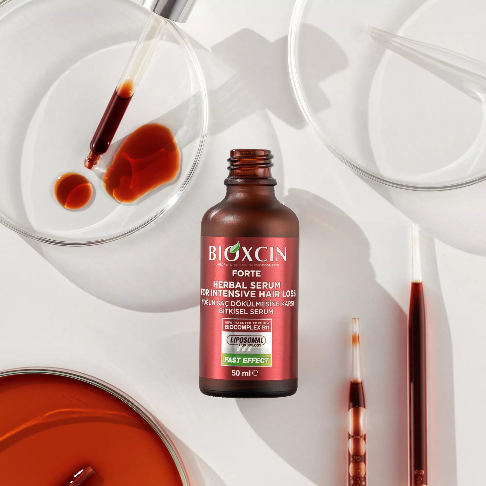 سيروم فورت أدفانسد Forte Advanced للعناية بتساقط الشعر 50 مل – 3 أمبولات - بيوكسين Bioxcin