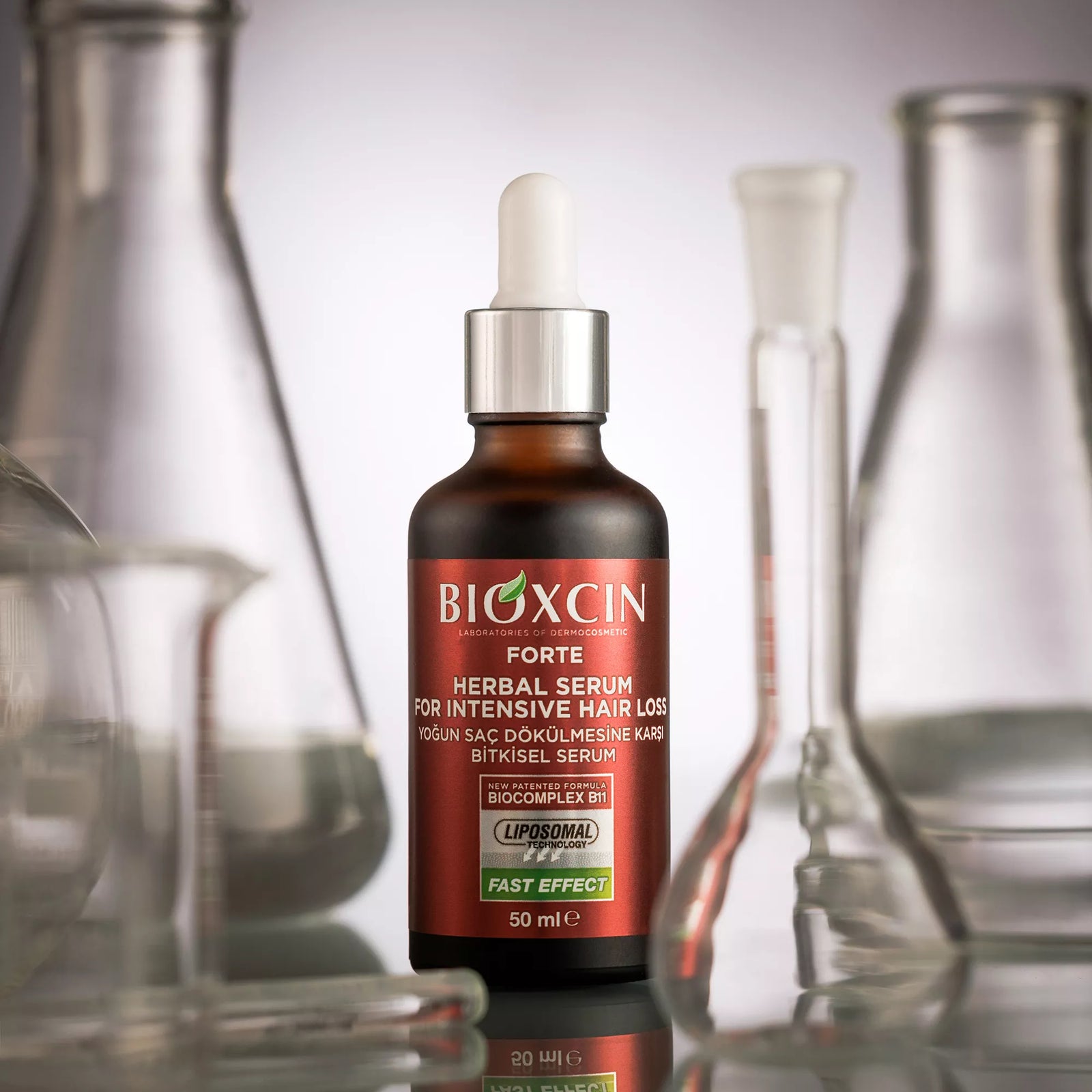 سيروم فورت أدفانسد Forte Advanced للعناية بتساقط الشعر 50 مل – 3 أمبولات - بيوكسين Bioxcin