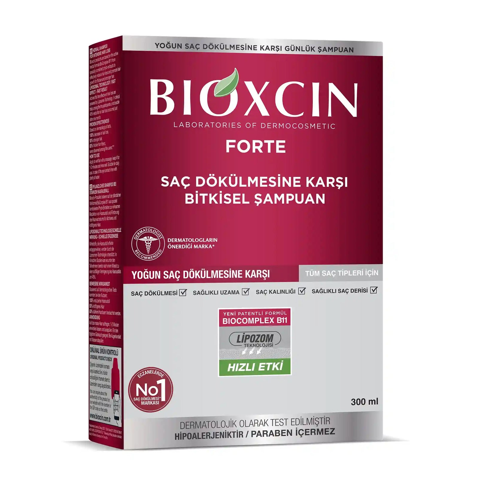 شامبو فورت هيربال Forte Herbal للعناية بتساقط الشعر لجميع أنواع الشعر 300 مل - بيوكسين Bioxcin