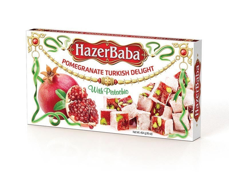 حلقوم تركي بالفستق والرمان 125 جم - هازر بابا Hazer Baba