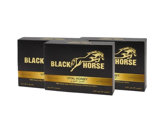 باقة عسل بلاك هورس الماليزي بالأعشاب – 3 علب 24 ظرف Black Horse