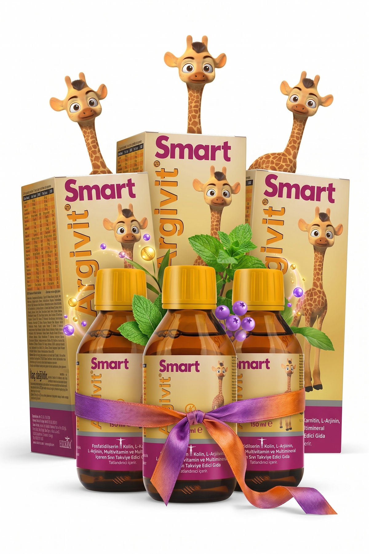 باقة ارجيفيت سمارت للأطفال – 3 علب شراب تركي Argivit Smart