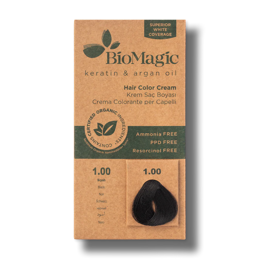 صبغة شعر بايومجيك أسود رقم 1 لون غني ولمعة طبيعية