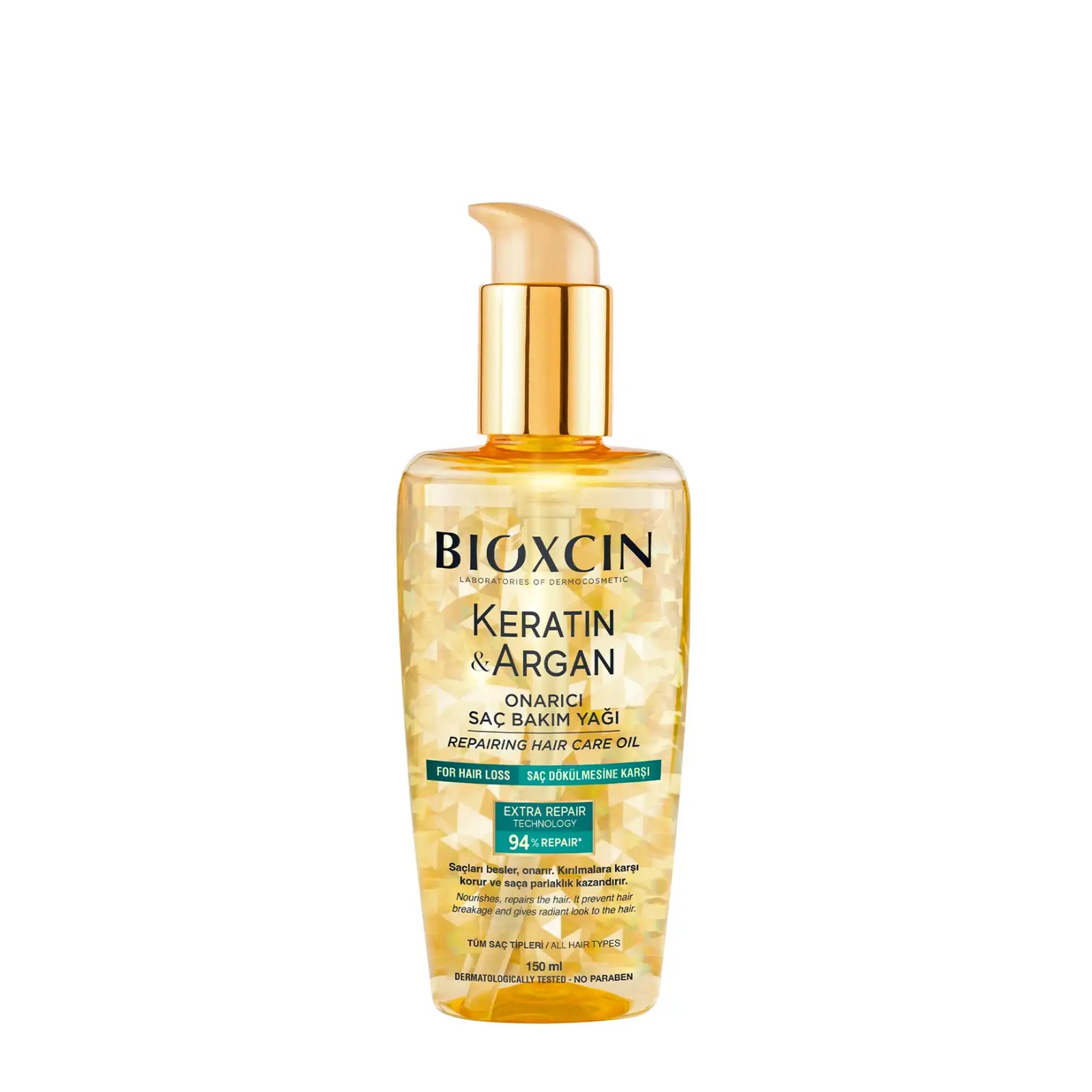 زيت عناية بالشعر بالكيراتين والأرغان 150 مل - بيوكسين Bioxcin