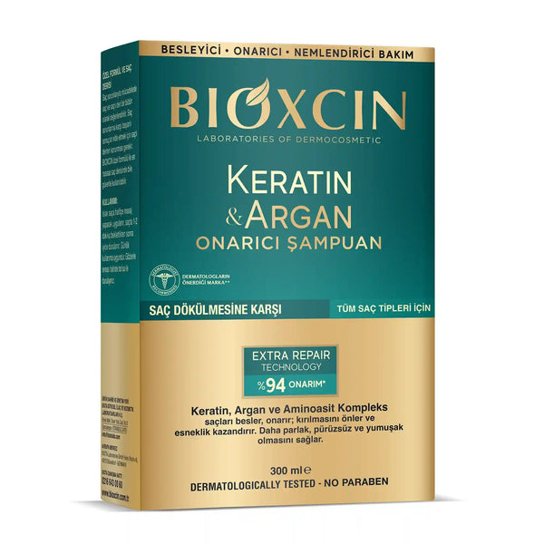 شامبو إصلاح الشعر بالكيراتين والأرغان 300 مل - بيوكسين Bioxcin
