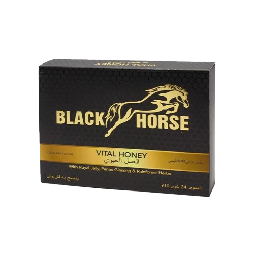 بلاك هورس – عسل طبيعي فاخر (24 ظرف × 10 جم)