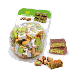 مربعات شوكولاتة دبي بالحليب والفستق والكنافة – 10 × 16 جم - بولتشي Bolçi