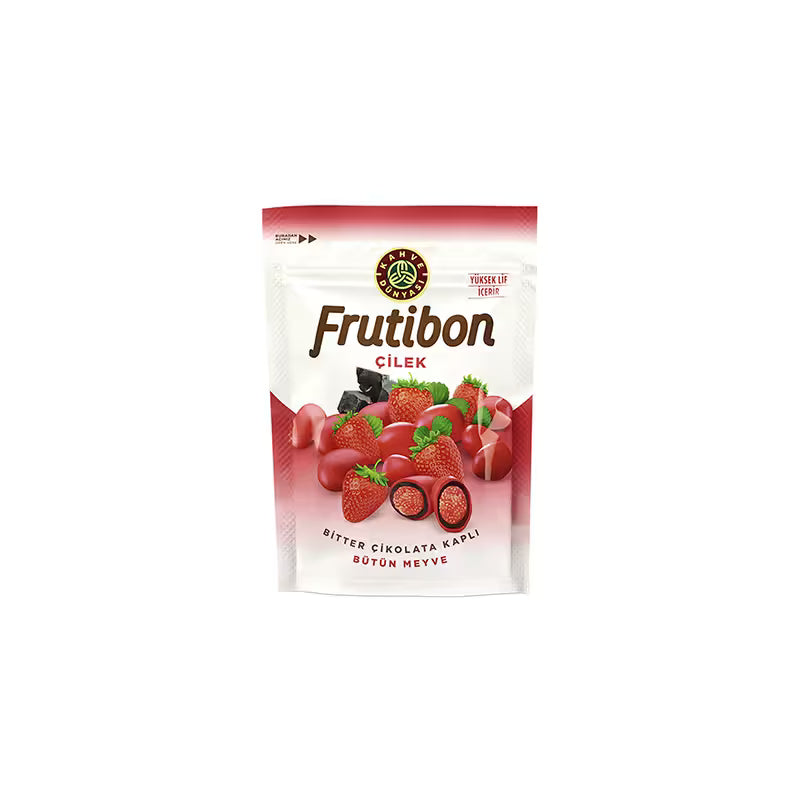 فروتيبون Frutibon فراولة بالشوكولاتة الداكنة 100 جم - كاهفه دنياسي Kahve Dünyası